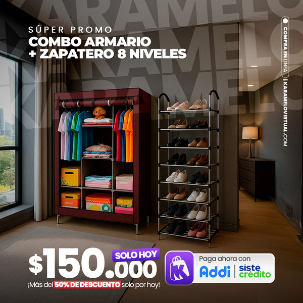 ARMARIO + ZAPATERO 8 NIVELES