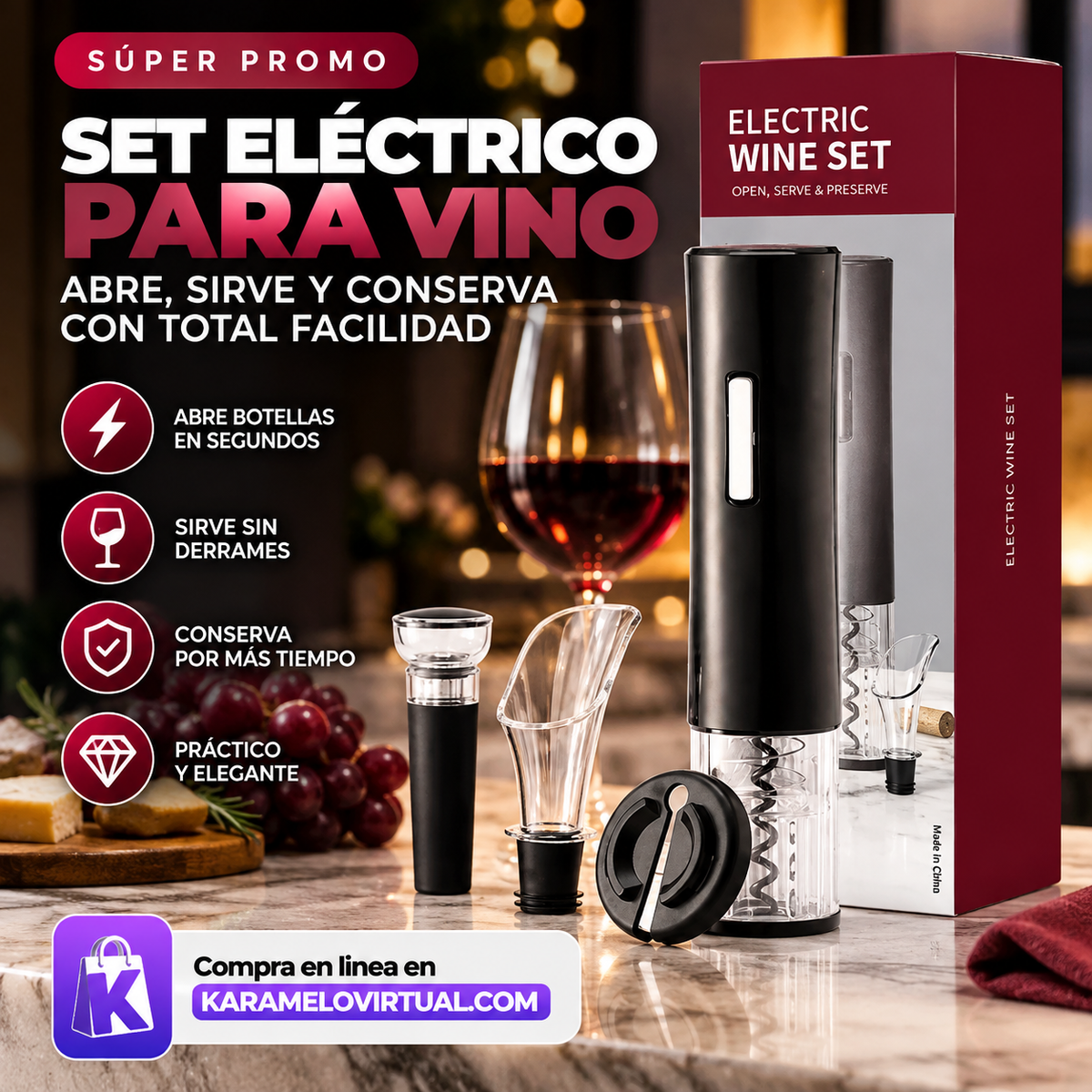 SACACORCHOS ELECTRONIDO