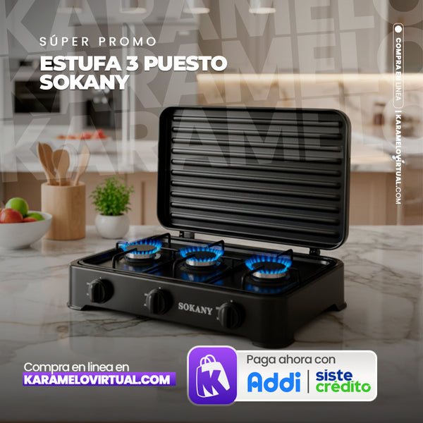 ESTUFA 3 BOQUILLAS SOKANY