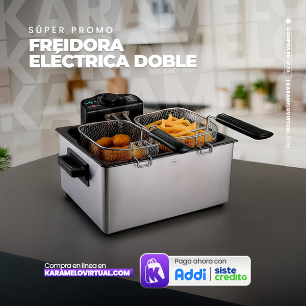 FREIDORA ELECTRICA DOBLE 5 LITROS