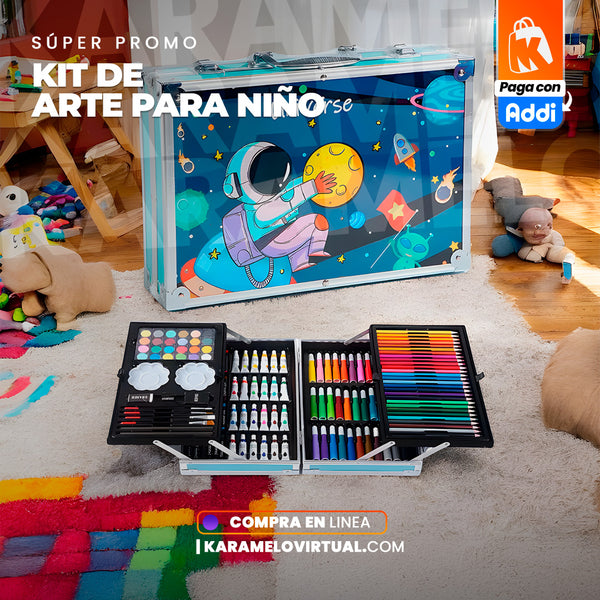 KIT DE ARTE CAJA DURA PARA NINO