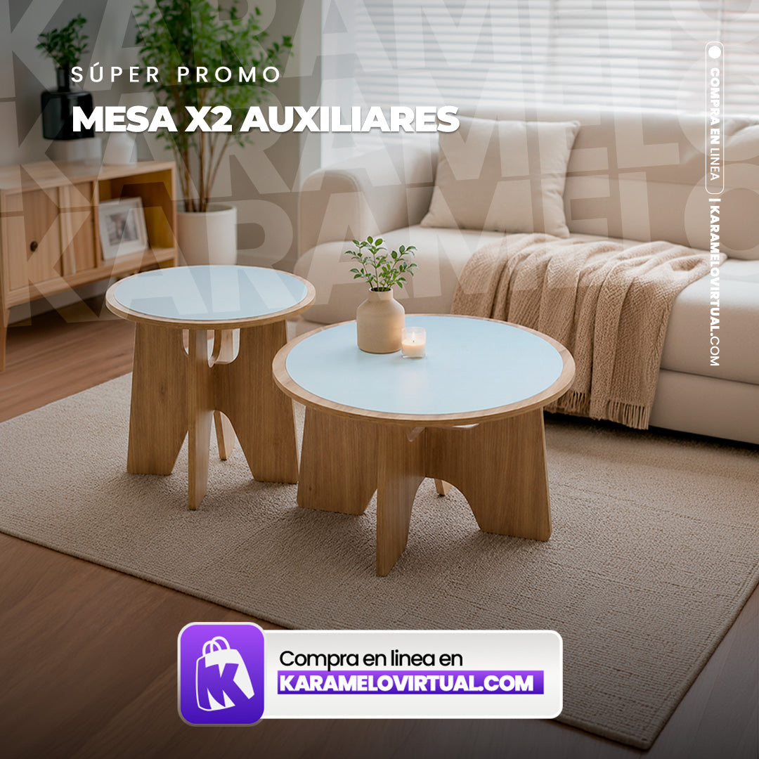 MESAS X2 CIRCULARES