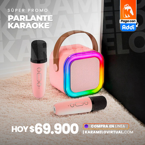 PARLANTE KARAOKE DOBLE MICROFONO