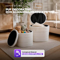 PUF DECORATIVO CON ALMACENAMIENTO X2