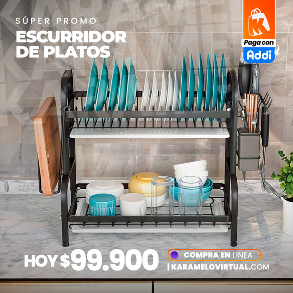 ESCURRIDOR DE PLATOS 2 NIVELES