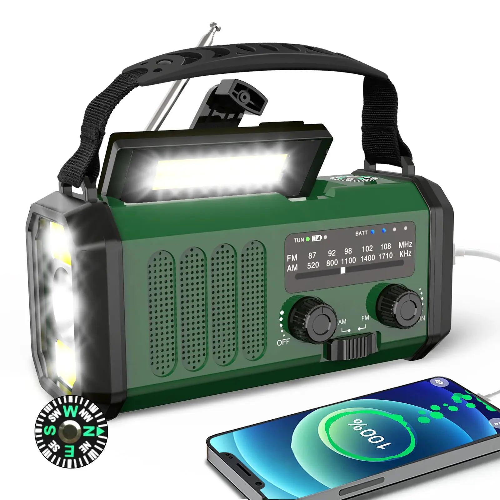RADIO LINTERNA DE EMERGENCIA SOLAR