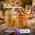 SET DE CUBIEROS DE LUJO EN FORMA DE PINA