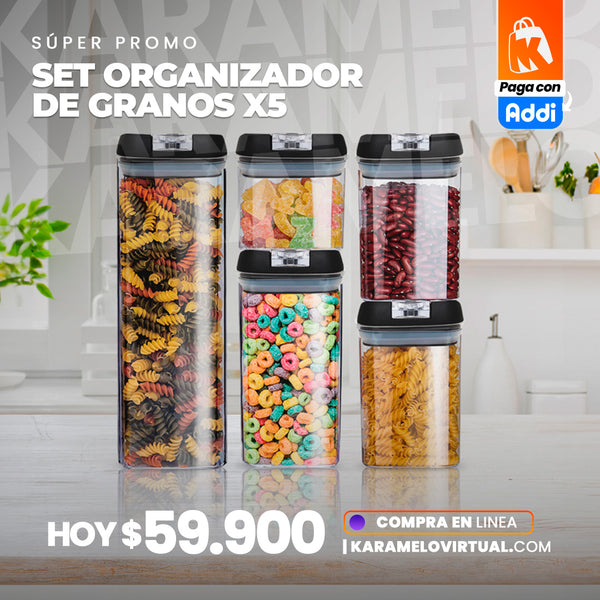 SET ORGANIZADOR DE GRANOS X5