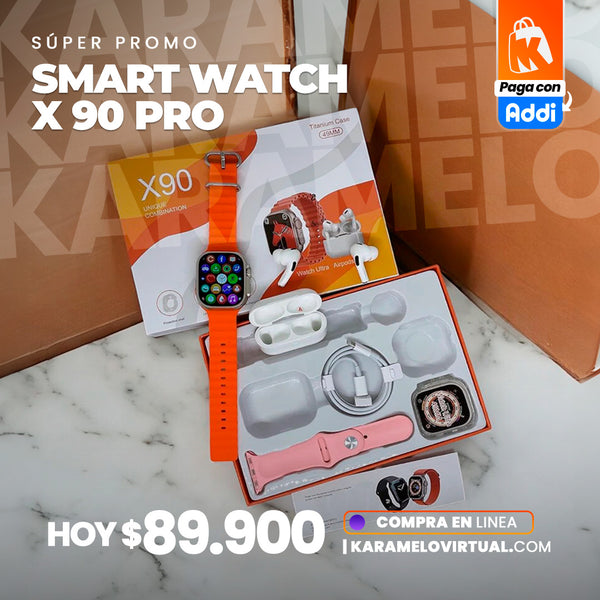 RELOJ INTELIGENTE + AURICULARES X90PRO