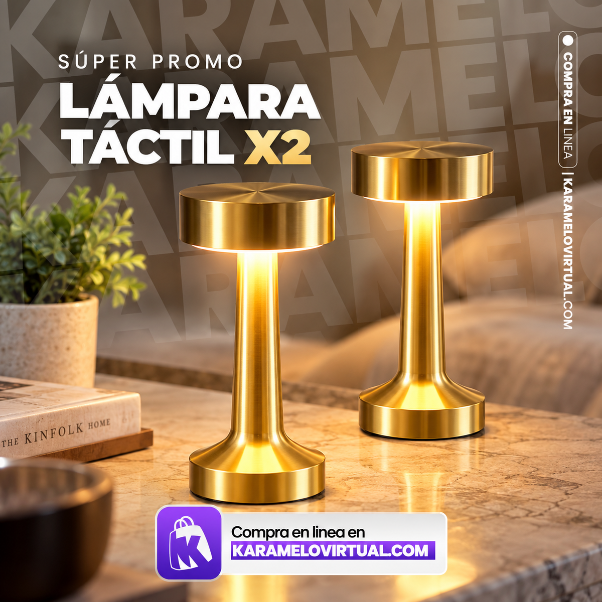 LAMPARAS TACTIL X2