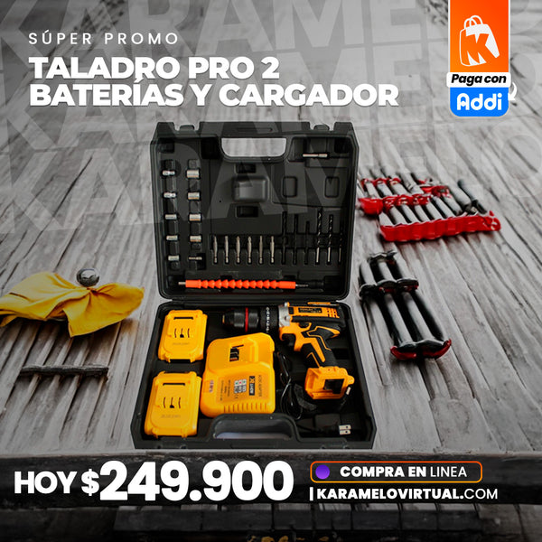 TALADRO INALAMBRICO PRO 2 BATERIA + CARGADOR