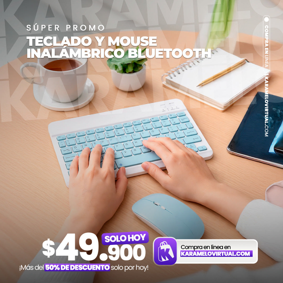 TECLADO Y MOUSE INALAMBRICO BLUETOOTH