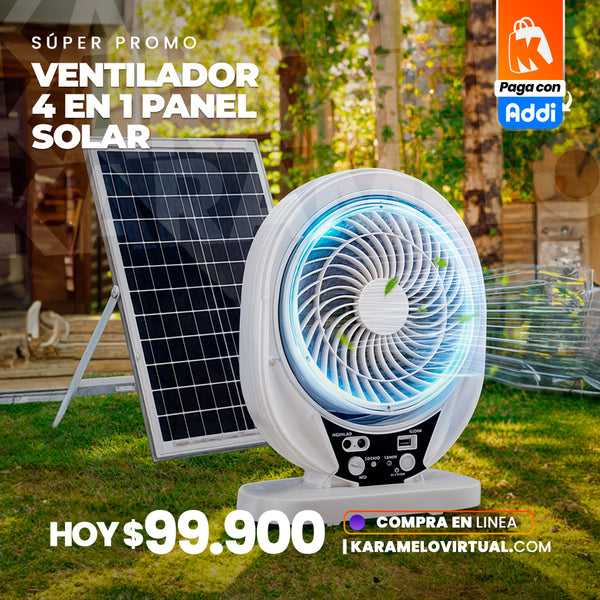 VENTILADOR SOLAR 4 EN 1