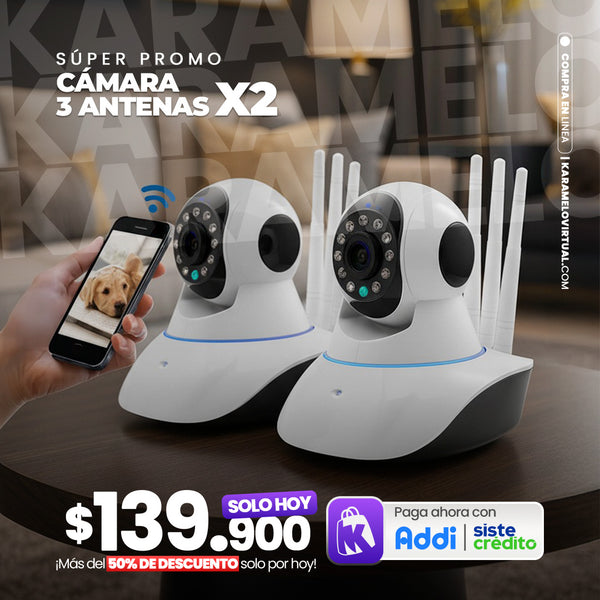 CAMARA 3 ANTENAS X2 UNIDADES