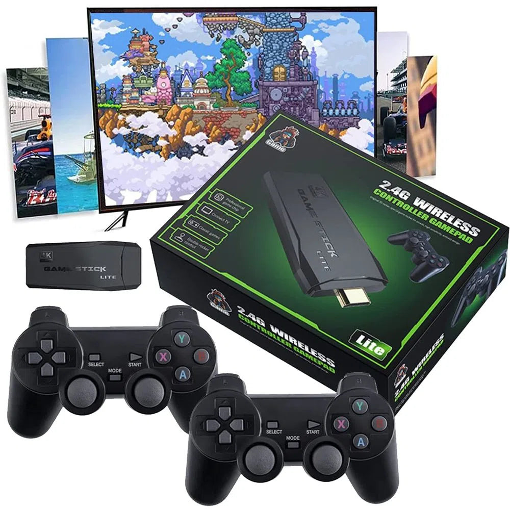 Consola GameStick 4K (+10.000 juegos de 9 consolas) + 2 mandos🎮 –  Descuentos online